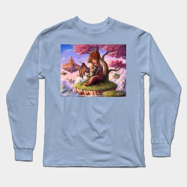 Guardian of Myths and Dreams Long Sleeve T-Shirt by DaleCrossley